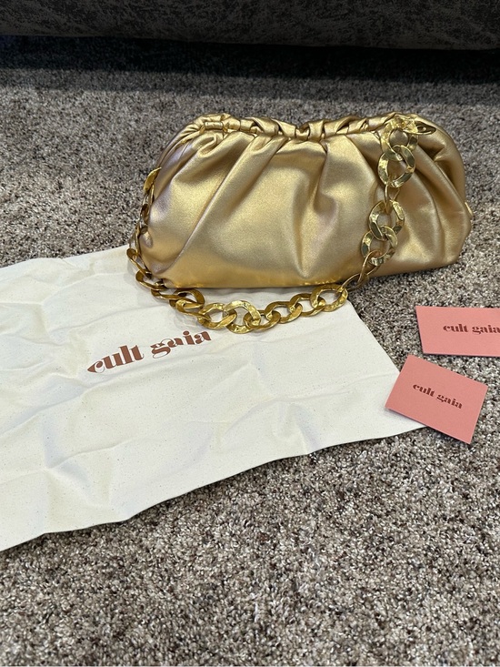 cult gaia Handbags - Cult Gaia Dulce Shoulder Bag Brass Gold NEW